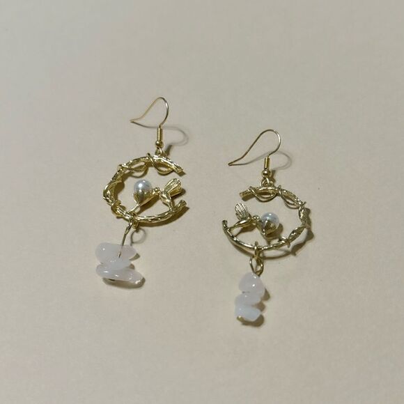 Crystal drop earrings N807 - Picture 3 of 4